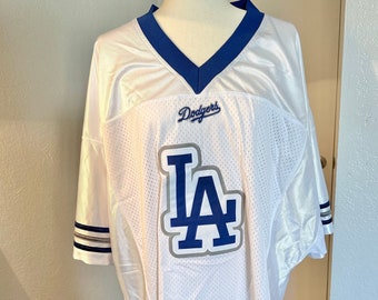 Maglia vintage uniforme da baseball dei Los Angeles Dodgers 2XL, merce ufficiale MLB di Lee Sport, fine anni '90 fino a Y2K Sports Collectible