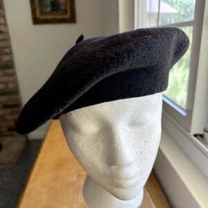 Basque Beret French Soft Felted Wool Black Beret Hat Cap De  display picture 1