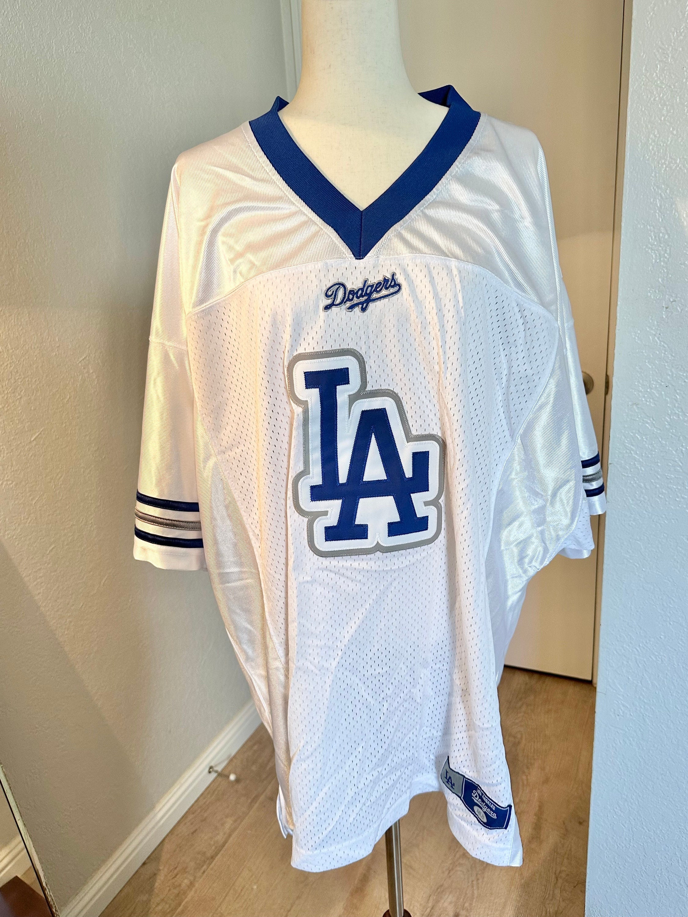 Vintage 2XL Los Angeles Dodgers Baseball Uniform Jersey Official Merchandise MLB by Lee Sport, Late 1990s to Y2K Sports Collectible