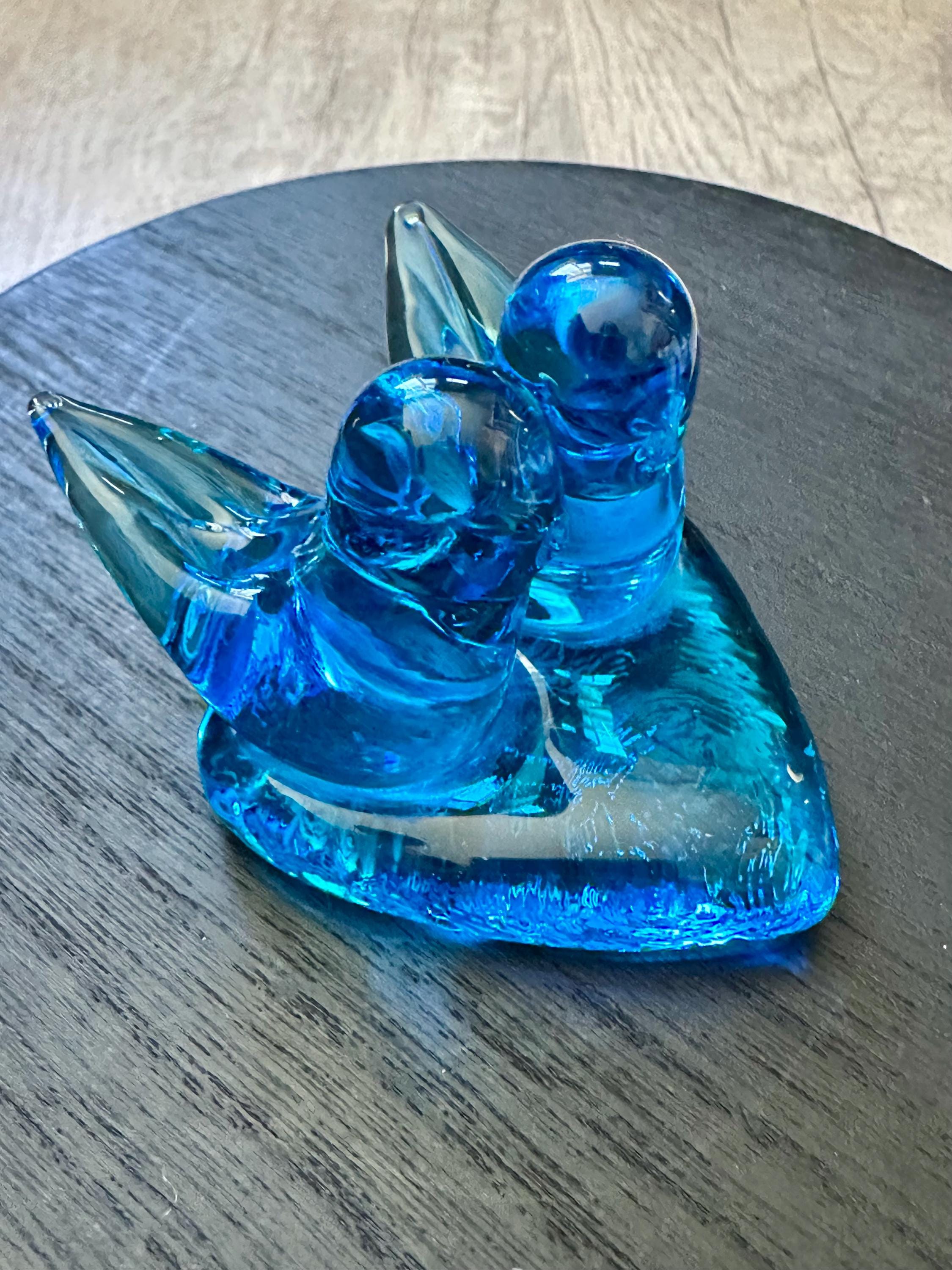 Vintage Bluebird of Happiness Glass - Etsy