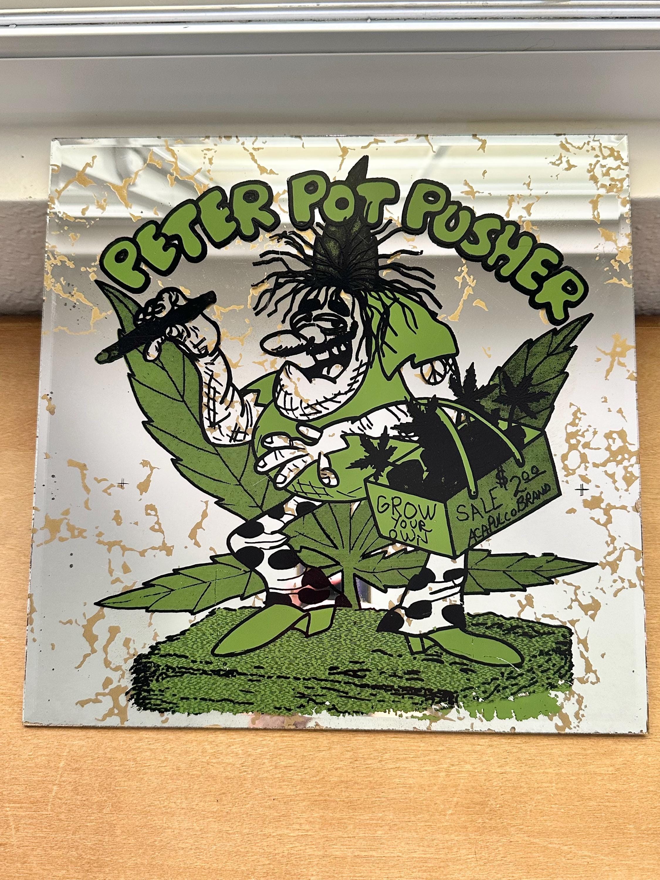Glass Mirror Art Peter Pot Pusher 1970s Graphics Wall Decor  display picture 3