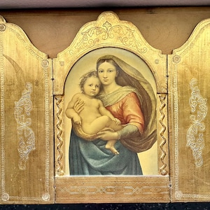 【aa6】マドンナの三面飾り扉　トリプティック Madonna Trifold - Etsy