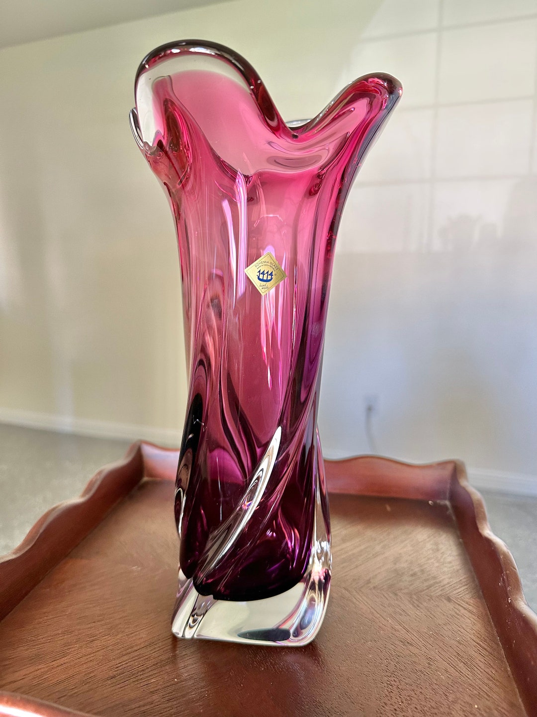 クリブスカ クリスタルガラス ボヘミアン チェコ フリーフォーム 4本指