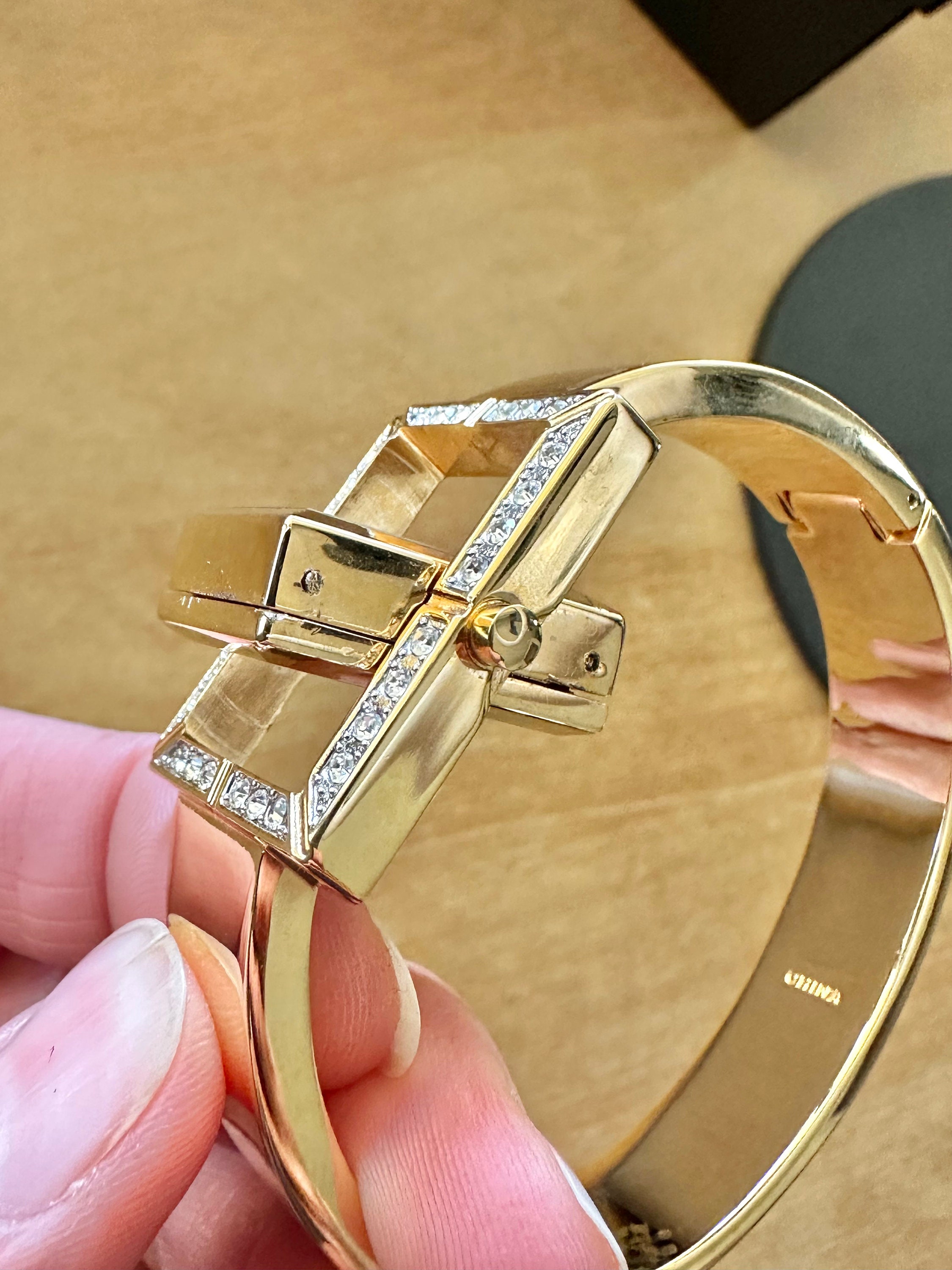 Joan Rivers Classic Crystal Quartz Gold Tone Watch and