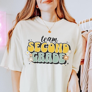 Comfort Colors Team Teacher Shirt 2nd Grade Back To School Shirt Teacher T-shirt Teacher Group Shirt Second Grade Teacher Appreciation Gift