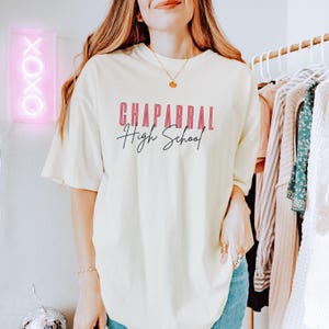 Custom School Shirt Comfort Colors Personalized School Name Tee Elementary Junior High Or High School Graphic Shirt Gift For Teachers Staff
