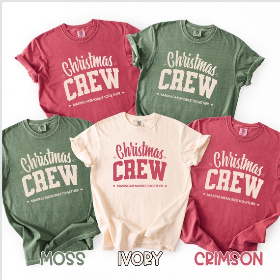 Christmas Crew Shirt Comfort Colors Holiday Squad Matching Family Tee Festive Group T-Shirt Merry Makers Yuletide Gang Graphic Top