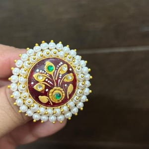 美しい調節可能なリングダイヤモンドリング/インドパキスタンゴールデンリング/インドのリング/インドのジュエリー/ボリウッドジュエリーアムラパリリングジュエリー