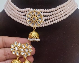 Beautiful Premium Quality Heavy Set With Big Size White Pearls / Bridal Jewellery / Free Assured Gift On Every Order/ Free Shipping