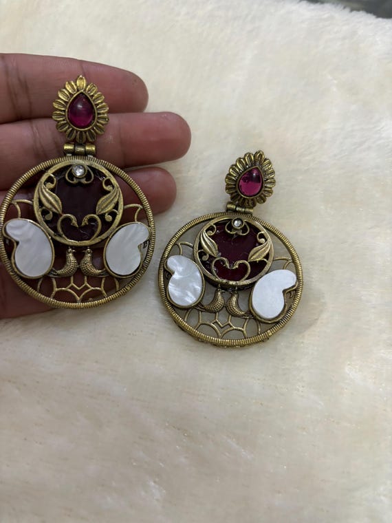 Sabhyasachi Earrings,designer Sabysachi Jewelry, Sabhya ,deepika