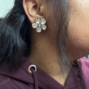 Statement Kundan Ohrringe: Vergoldeter indischer Hochzeitsschmuck