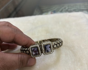 Gold Plated Bangle Bracelet Set: Indian Kada Jewelry