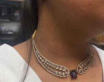 Hermoso conjunto de gargantilla Kundan de joyería india de primera calidad, conjunto de gargantilla Kundan, joya pakistaní, joyería india, gargantilla Kundan para su joya de regalo