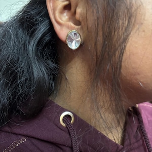 Polki Studs with Plating Polki Earrings Polki Stud Earrings, Studs Earrings in India, Natural Polki Gold Studs Earrings Wedding Gift For Her
