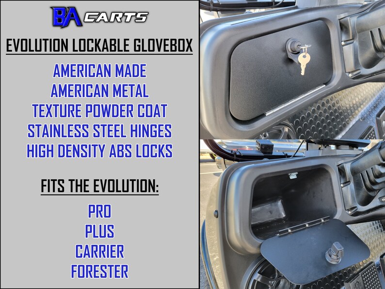 Evolution Golf Cart Lockable Glovebox Etsy