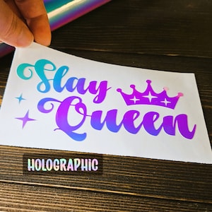 Slay Queen Car Decal for Window Stickers for Car Bumper Sticker for Car Decor for Window Decals Queen Car Stickers Decal Stickers