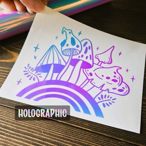 Rainbow Mushroom Sticker for Car Decal for Window Stickers Mushroom Car Bumper Sticker for Window Decal for Car Decor Mushroom Car Stickers