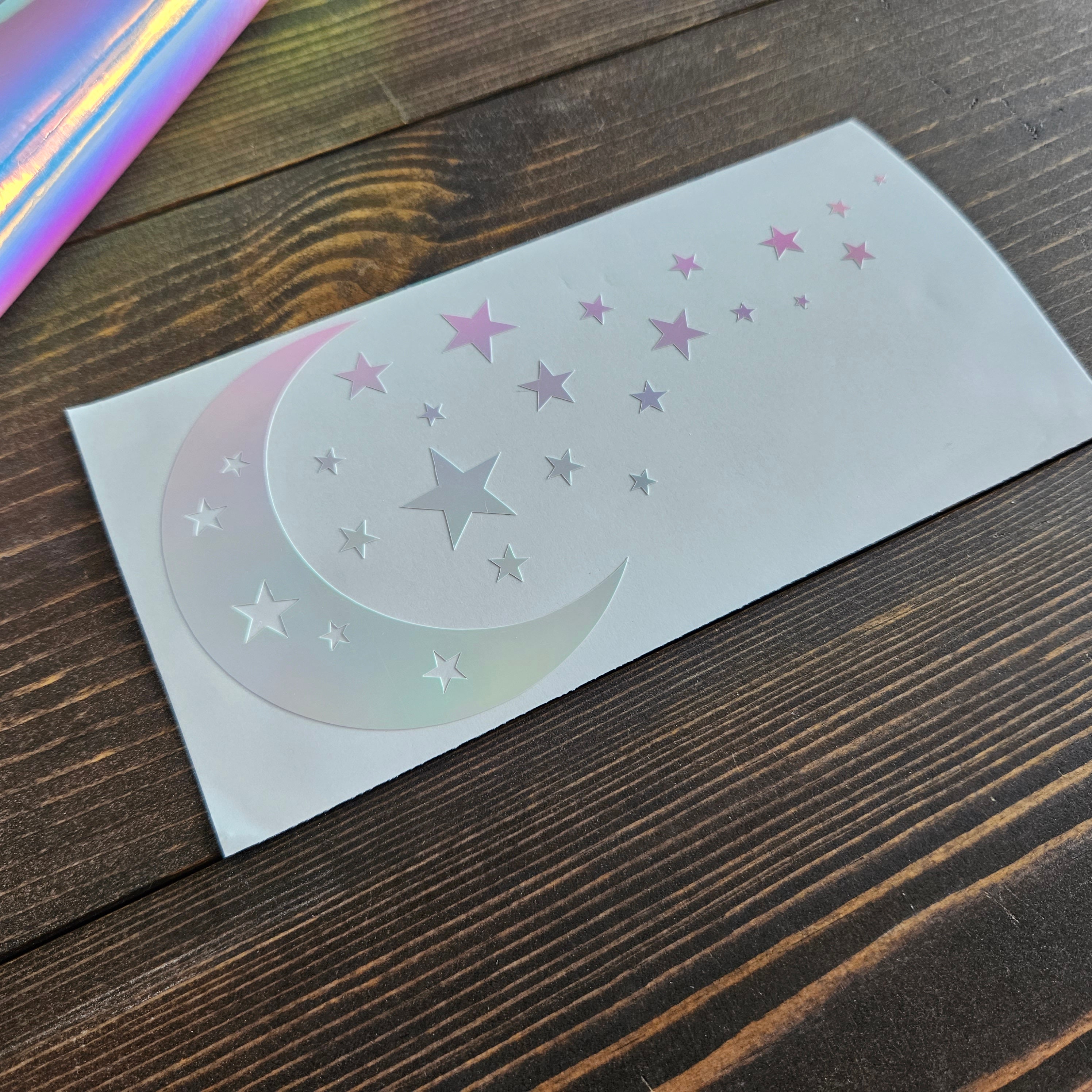 Moon and Stars Car Decal Sticker for Car Bumper Sticker of Moon and