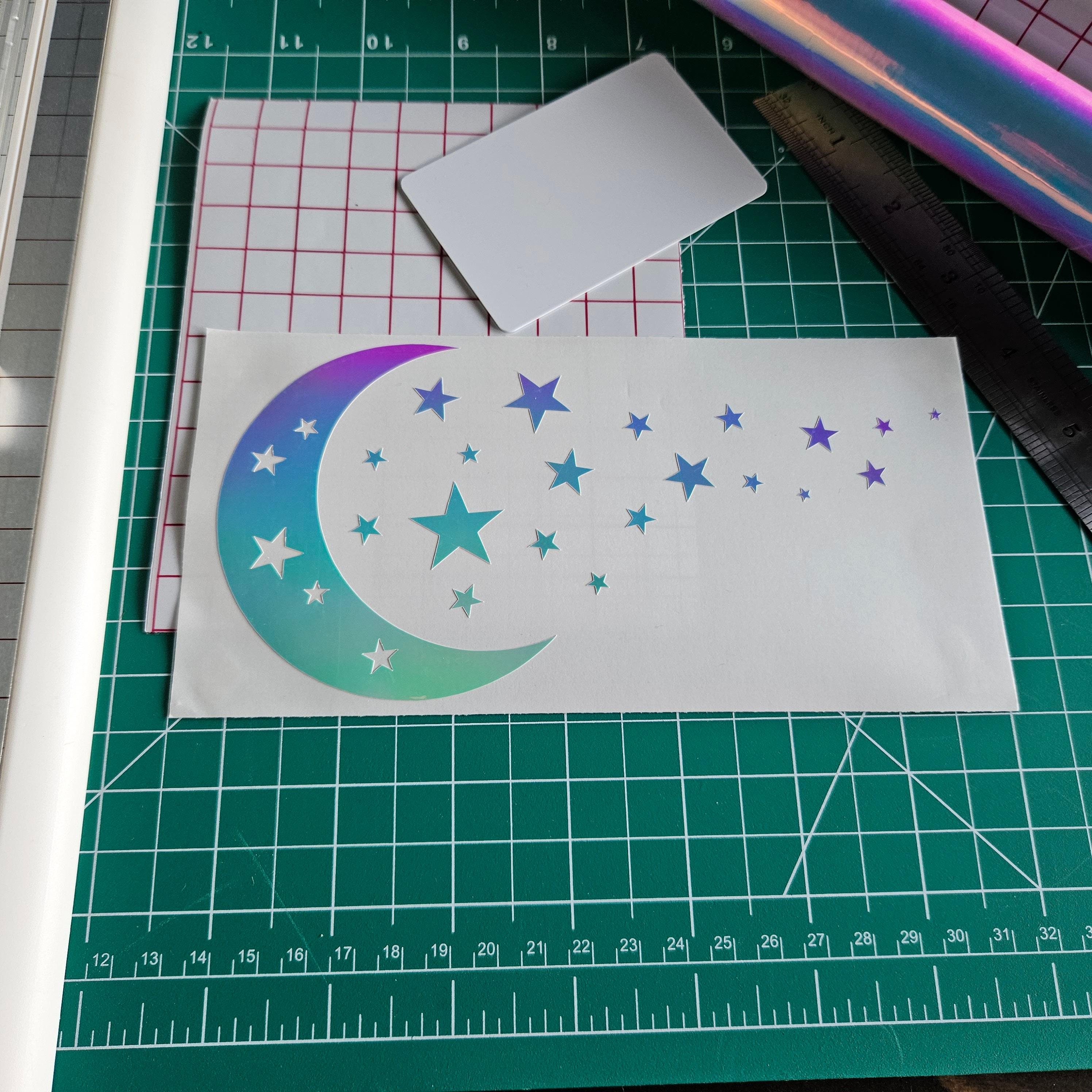 Moon and Stars Car Decal Sticker for Car Bumper Sticker of Moon and