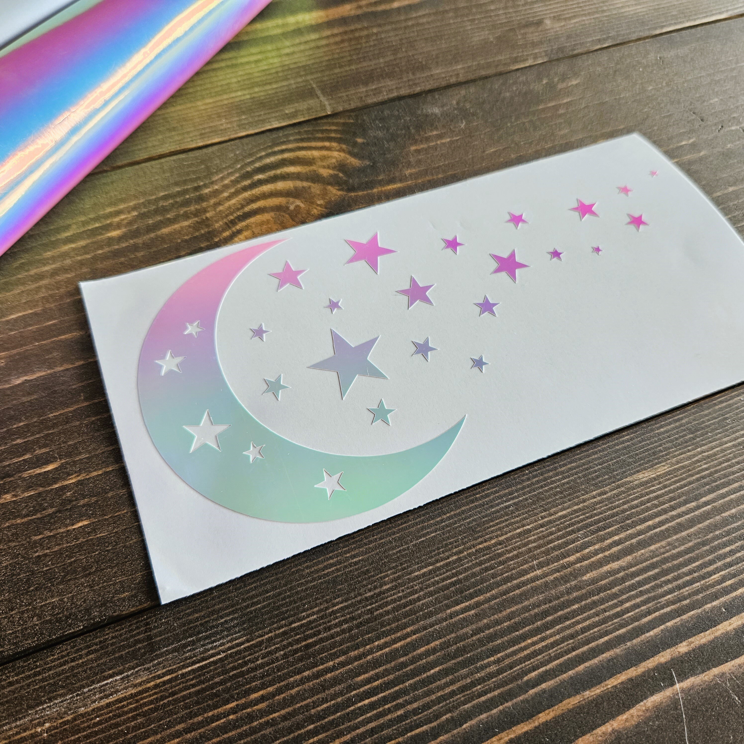 Moon and Stars Car Decal Sticker for Car Bumper Sticker of Moon and