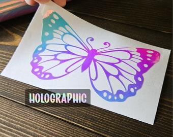 Holographic Butterfly Car Decal, Window Sticker