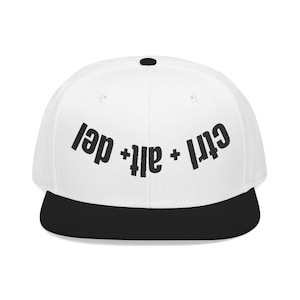 Ctrl+Alt+Del Upside Down Hat – Embroidered Hacker Cap, Funny Tech Gift for Programmers, Cybersecurity & IT Pros