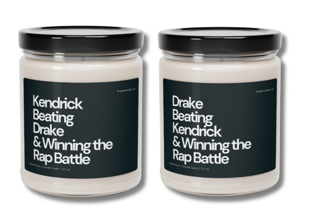 Kendrick Vs Drake Battle Candle Rap Battle Scented Soy Wax Candle