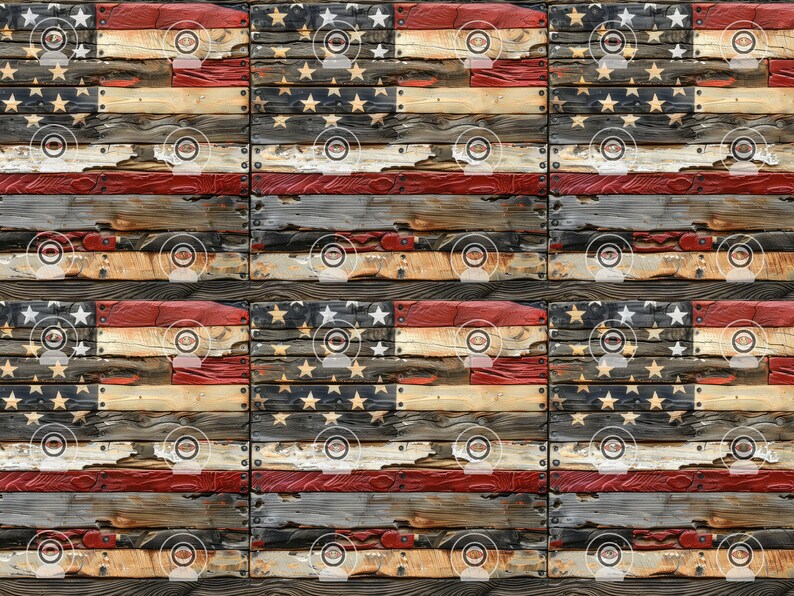Flag Let Repeating Pattern Patriotic Seamless Pattern Bundle Digital Download Tile Background ...