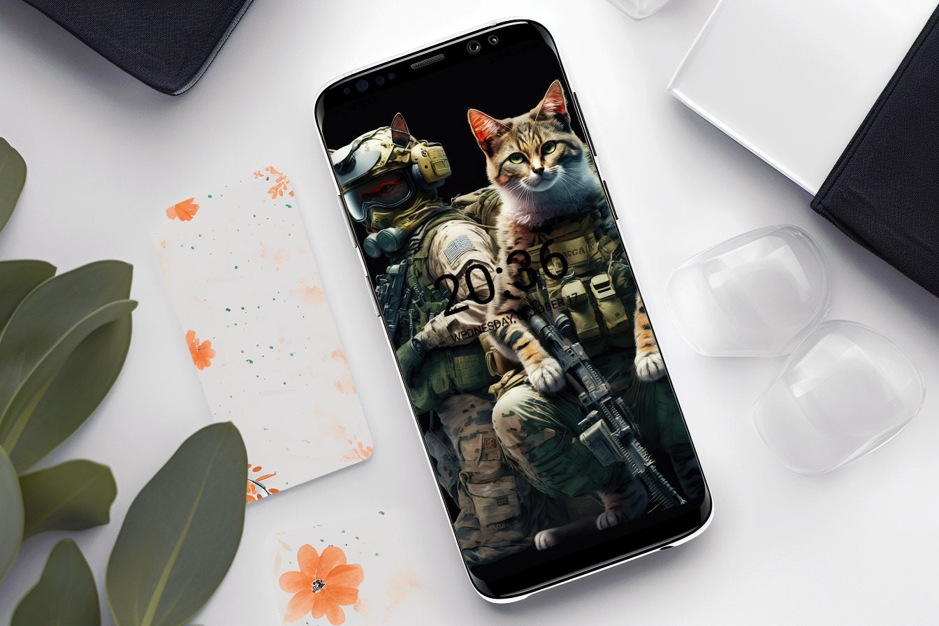 Fondo de pantalla de teléfono de gatos militares 8 Fondos de descarga  digital Fondo de iPhone Gatos soldados Fondo de Android Fondo de pantalla  de gatos de fuerzas especiales - Etsy México, image size:1344x896