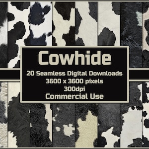 Cowhide Seamless Pattern Digital Download Tile Background Printable Wallpaper Commercial Use Clipart Texture Cow Print Digital Paper 12x12