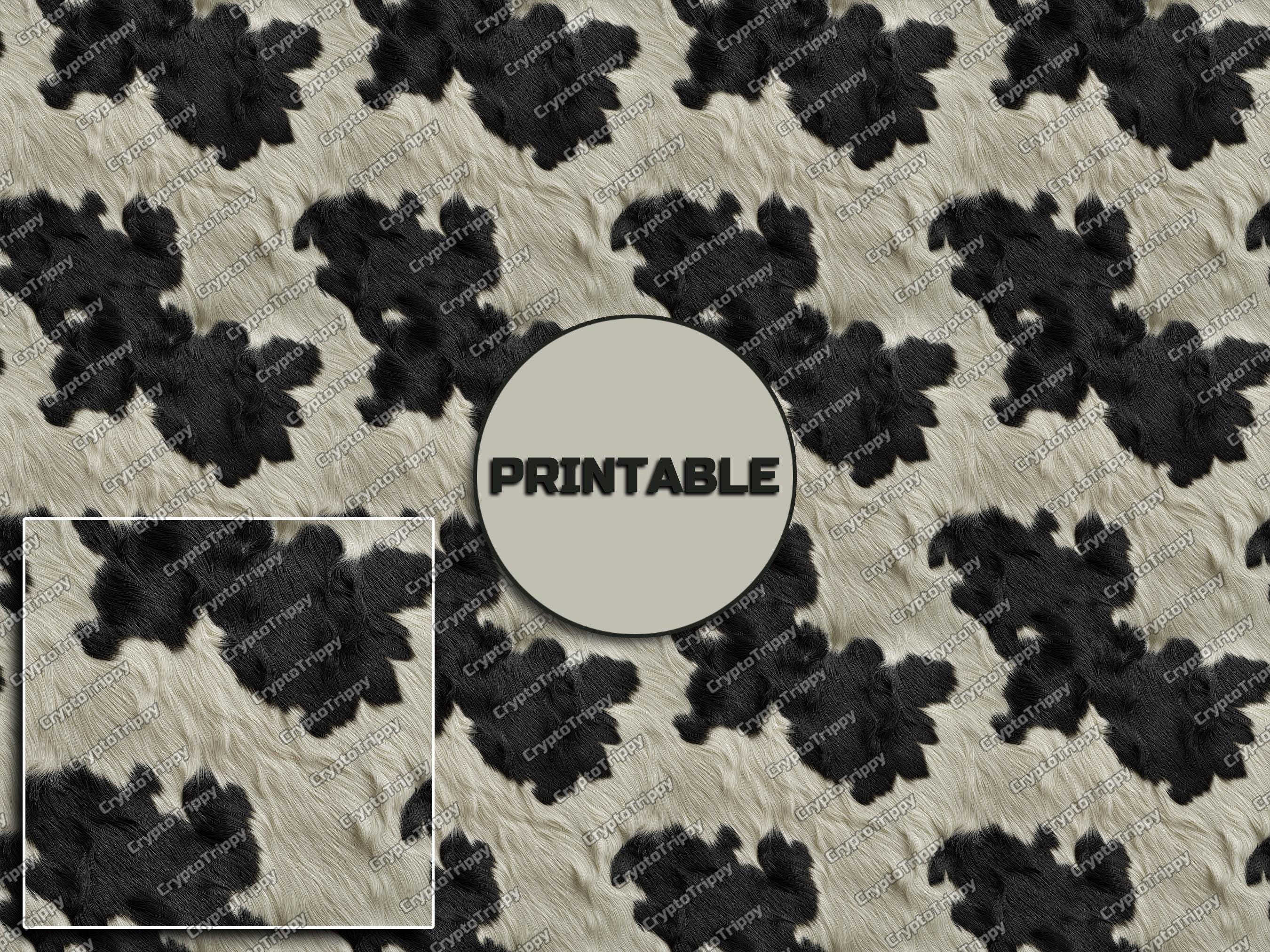 Cowhide Seamless Pattern Digital Download Tile Background Printable ...