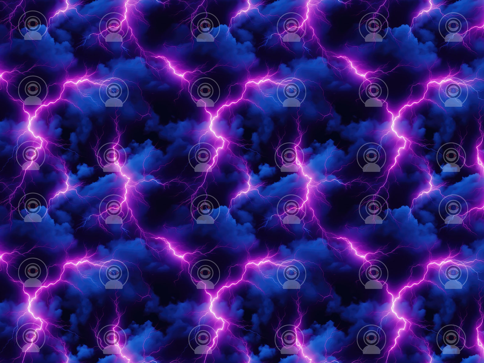 Tiling Lightning Neon Lightning Seamless Pattern Digital Download Tile Background ...