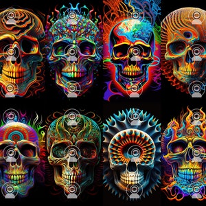 HD wallpaper colorful abstract skull  Wallpaper Flare