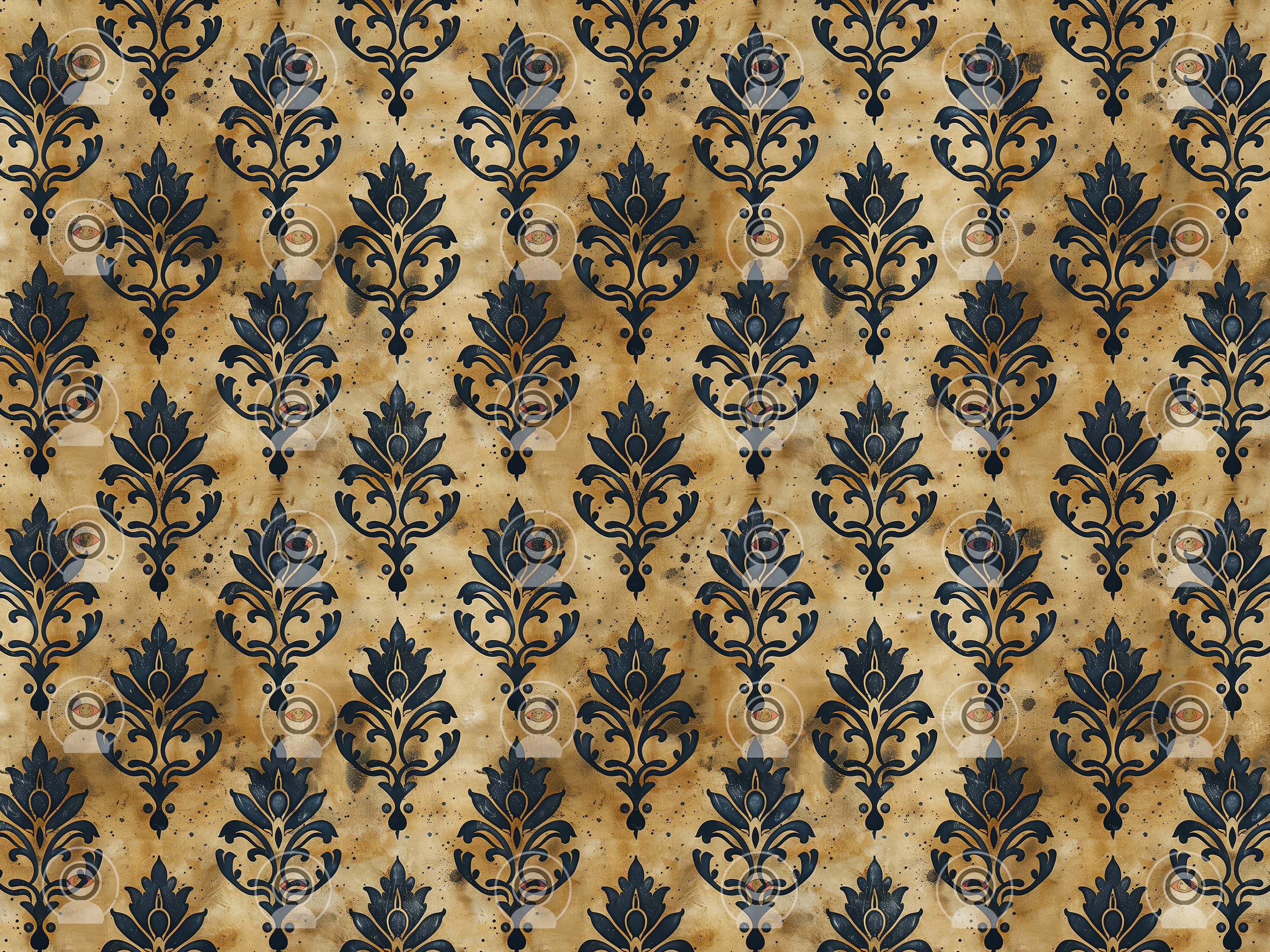 Gothic Demask Seamless Pattern Digital Download Tile Background Elegant ...