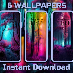 Ethereal Forest Phone Wallpaper 6 Digital Download Background Ambient iPhone Backgrounds Mystical Forest Android Background Dreamy Wallpaper
