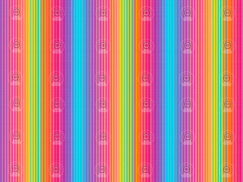 May include: A bright, multi-coloured background featuring vertical stripes in a rainbow pattern. The stripes alternate between pink, orange, yellow, green, blue, and purple, creating a visually striking and cheerful design. Suitable for various creative projects.