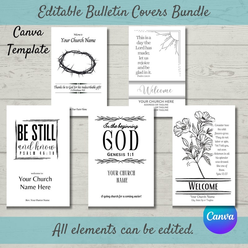 Church Bulletin Template Word Etsy Church Bulletin Template Word Etsy