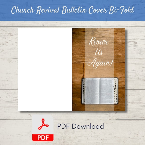 Church Revival Program Template Etsy