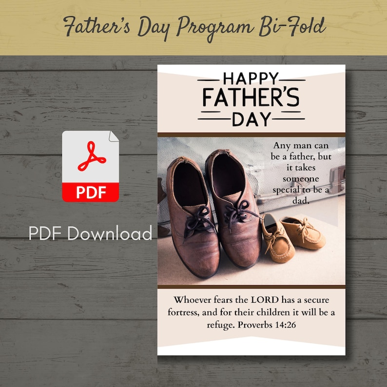 Father's Day Bulletin Cover | Bi-fold Design | PDF | Big Shoes ...