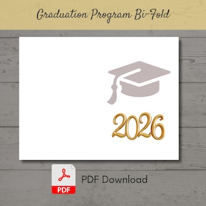 Graduation Program Cover | Bi-Fold Design | PDF