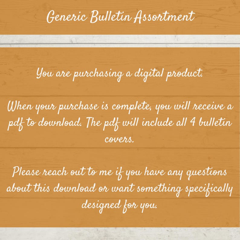 Purchasing Bulletin Examples Church Bulletin Cover Set of 4 | Bi-fold Design | PDF | Generic Nature ...