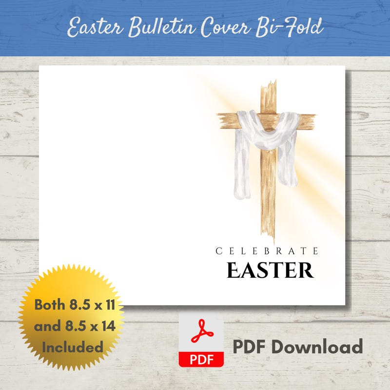 Printable Church Bulletin Covers Easter - Etsy