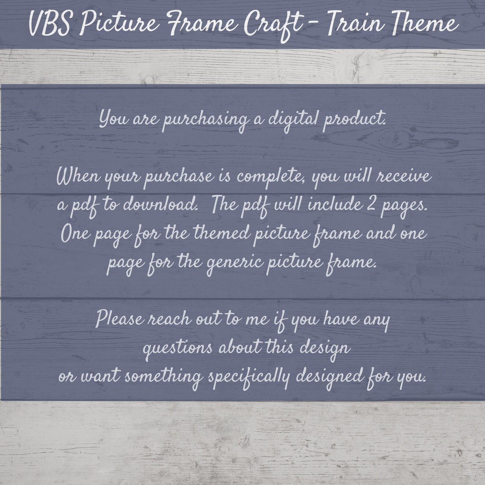 Vacation Bible School - Train Theme Picture Frame Craft - Etsy