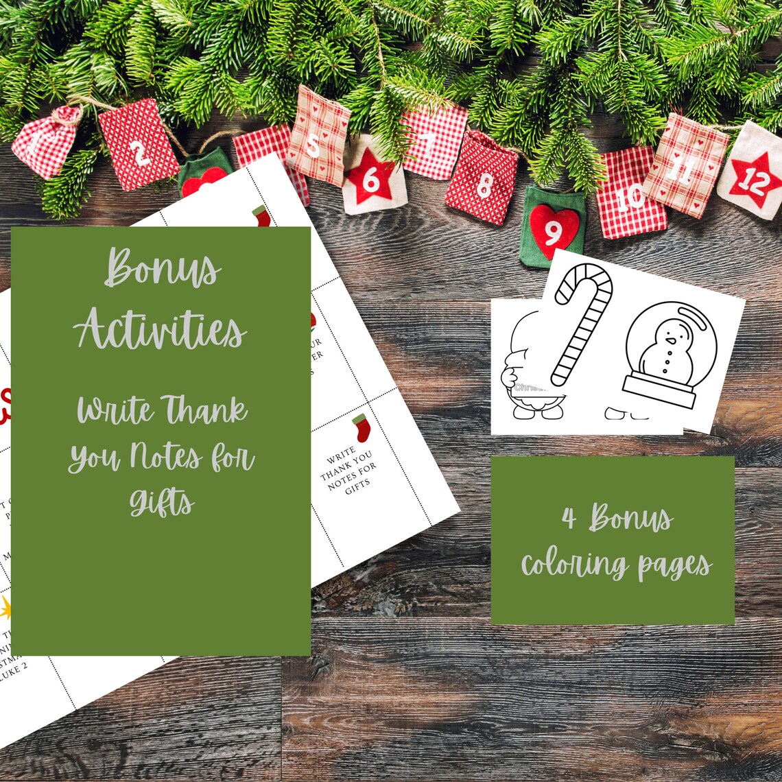 Family Advent Calendar Printable Advent Family Activities Etsy