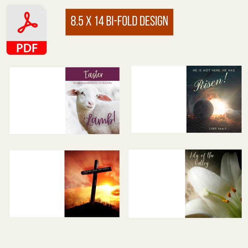 Easter Church Bulletin Cover | Resurrection Day Bulletin | PDF | Free Template image 4