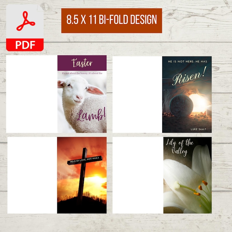 Easter Church Bulletin Cover | Resurrection Day Bulletin | PDF | Free Template image 3