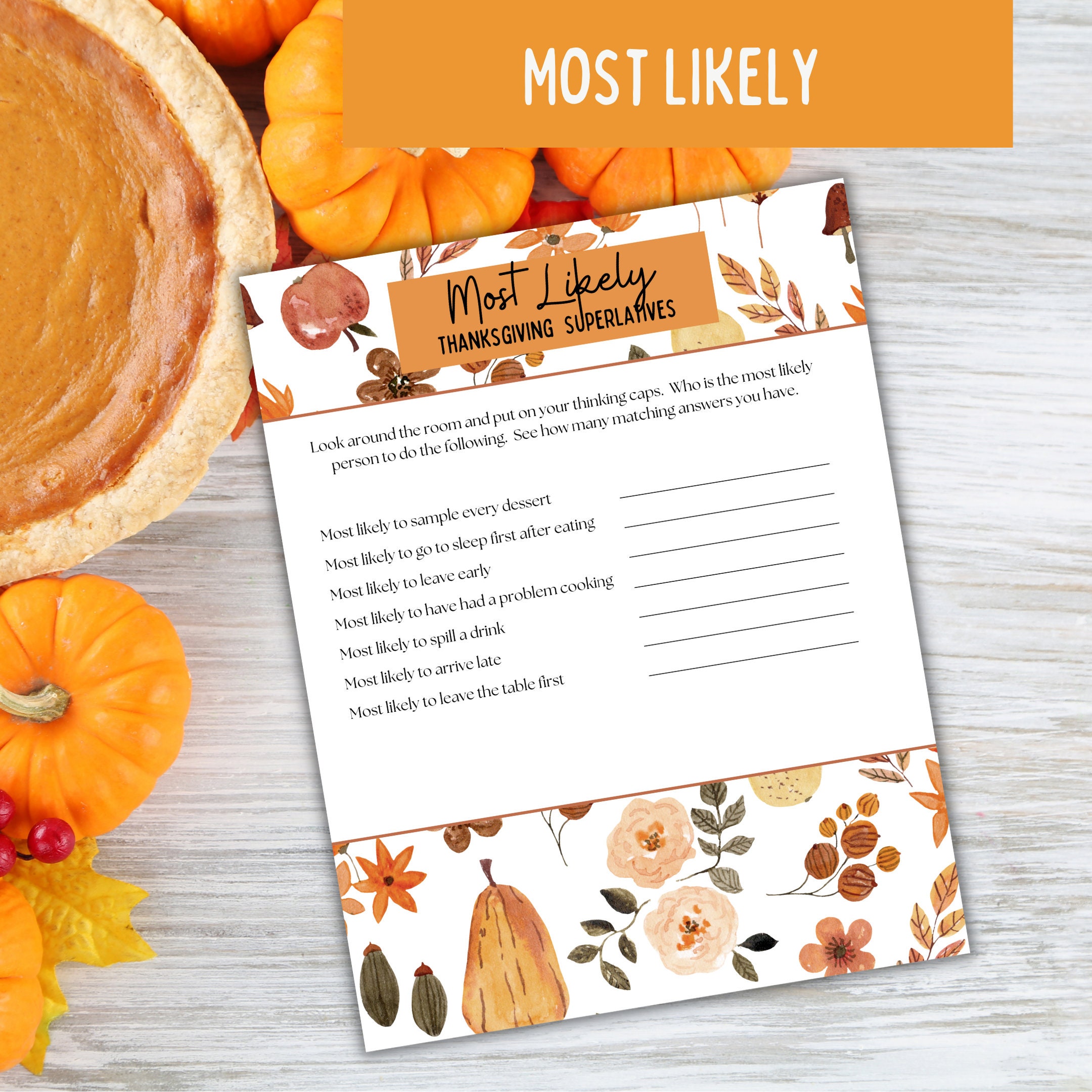Printable Thanksgiving Games For Family