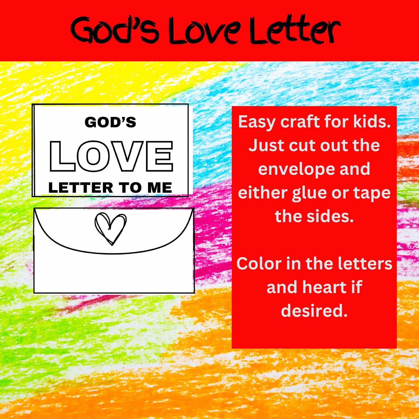 God's Love Letter to Me Craft | Sunday School | VBS | Homeschool ...