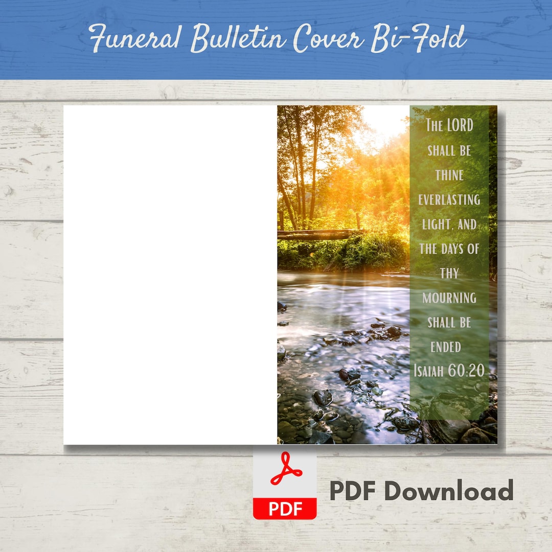 Funeral Service Cover | Memorial Service Religious Program Bulletin ...