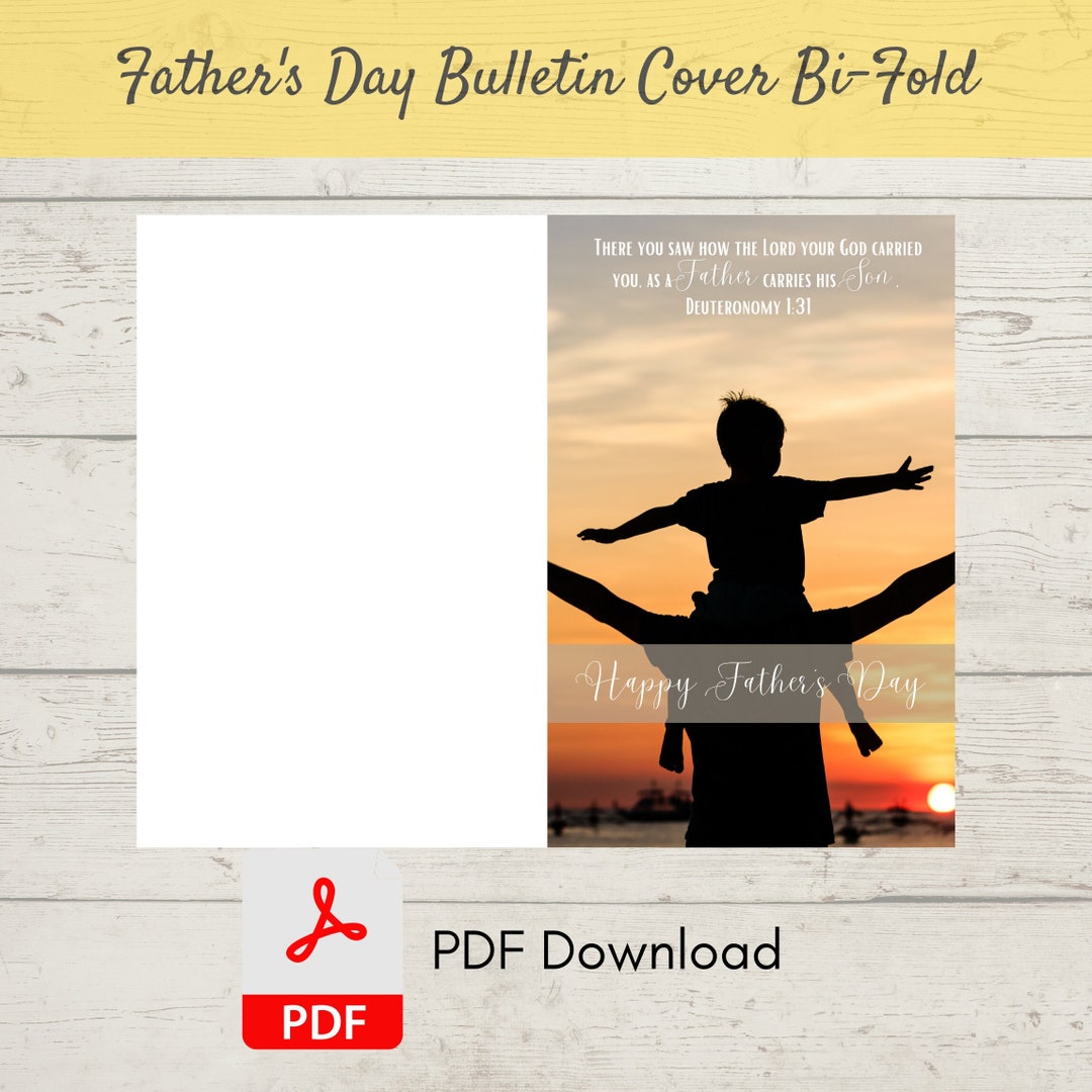 Father's Day Bulletin Cover | Bi-fold Design | PDF | Father Child ...